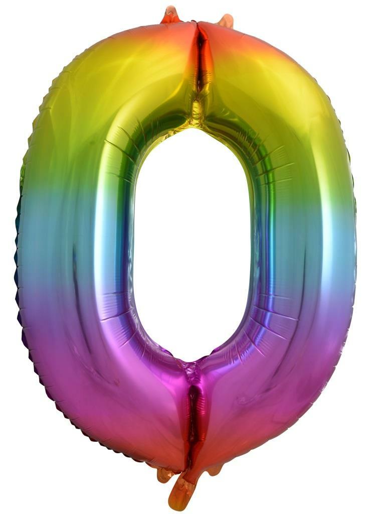 Two Rainbow Foil Number Bouquet