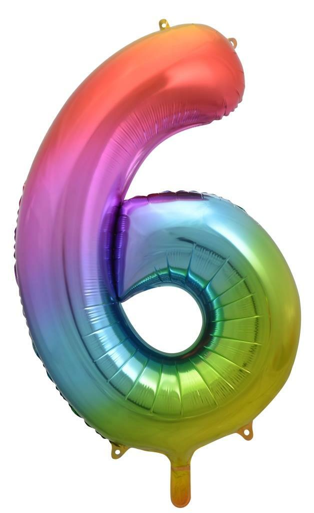 Two Rainbow Foil Number Bouquet