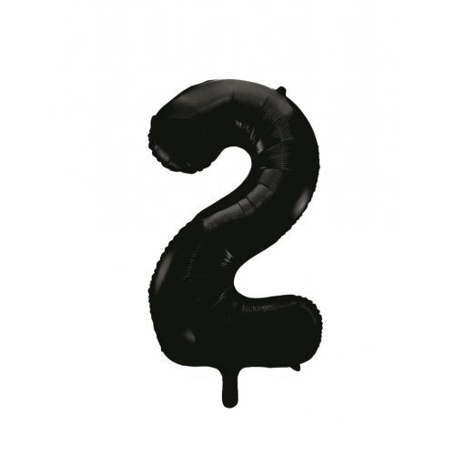 Black Helium Number Balloon