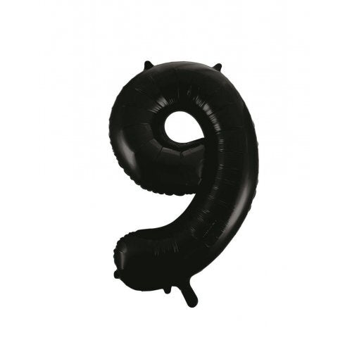Black Helium Number Balloon