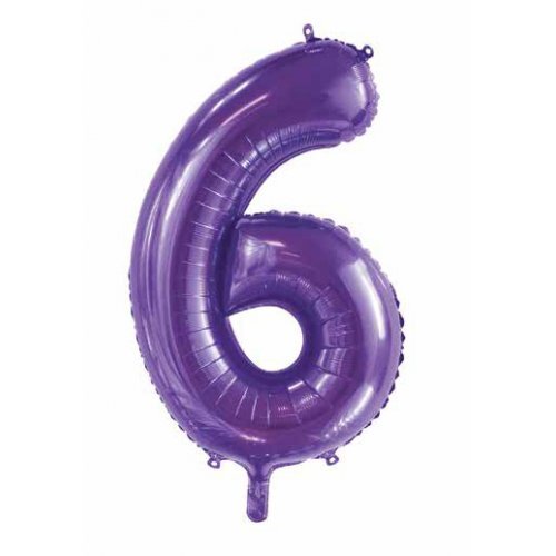 Purple Helium Number Balloon