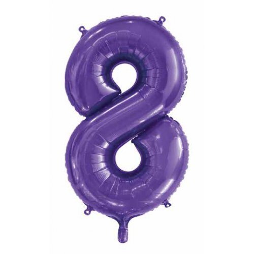 Purple Helium Number Balloon