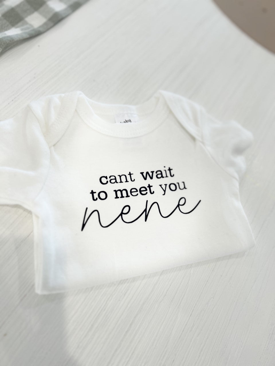 Personalised Can't wait to meet you Onesie