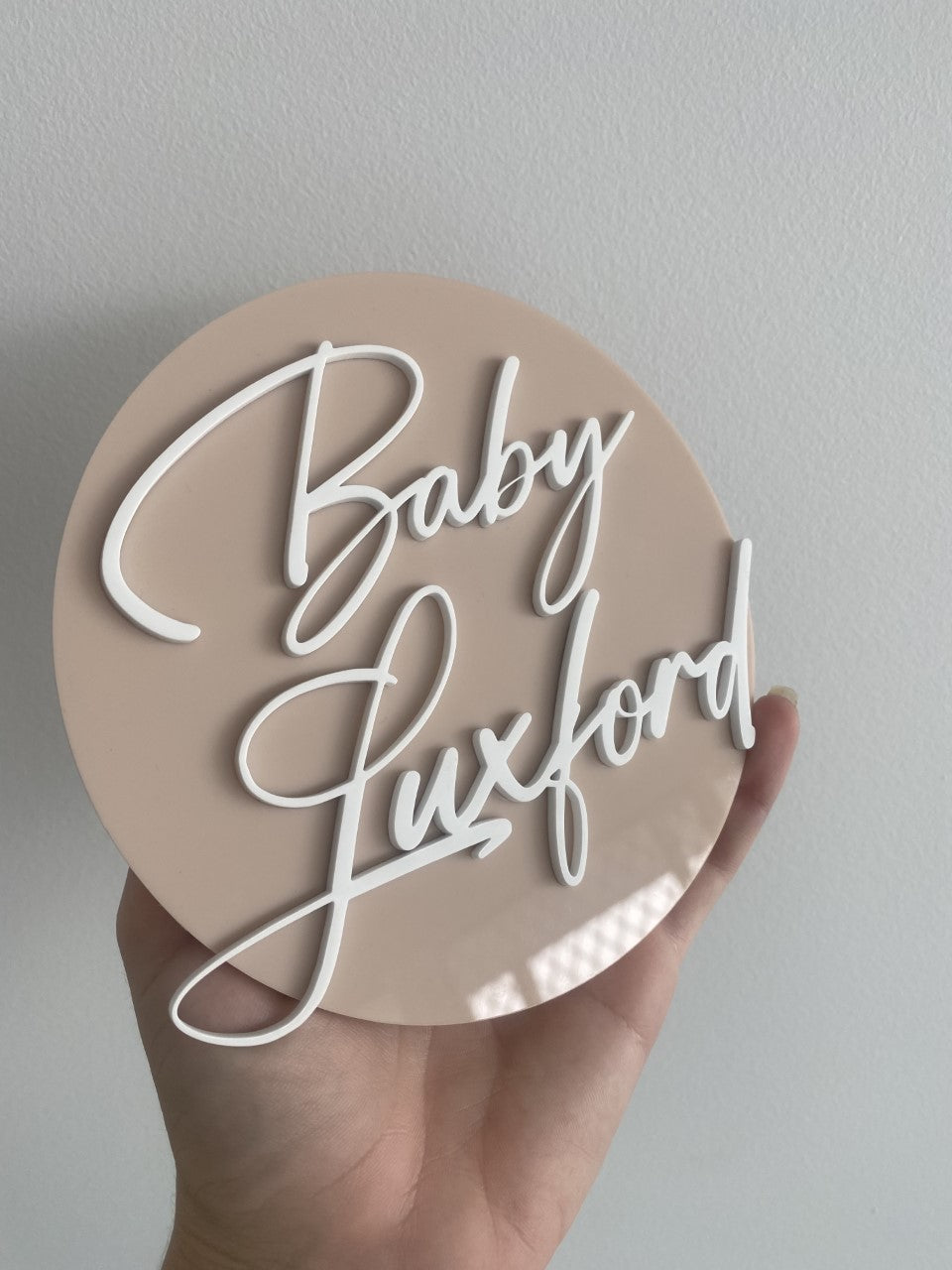 Double Acrylic Baby Name Plaque