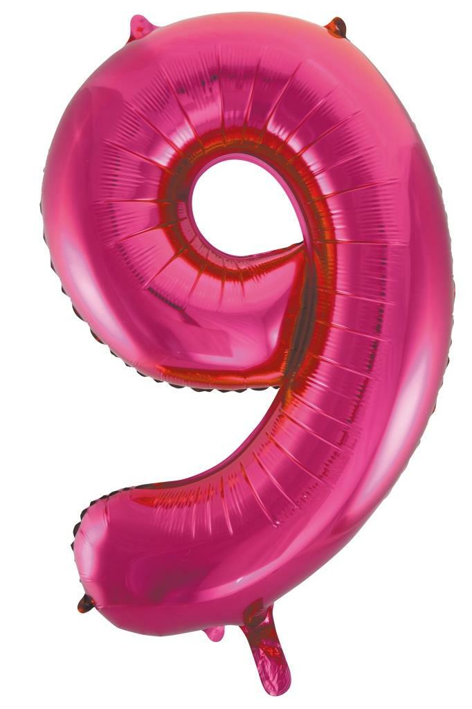 Hot Pink Helium Number Balloon
