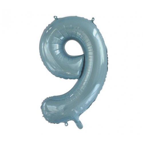 Light Blue Helium Number Balloon