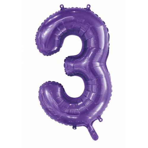Purple Helium Number Balloon