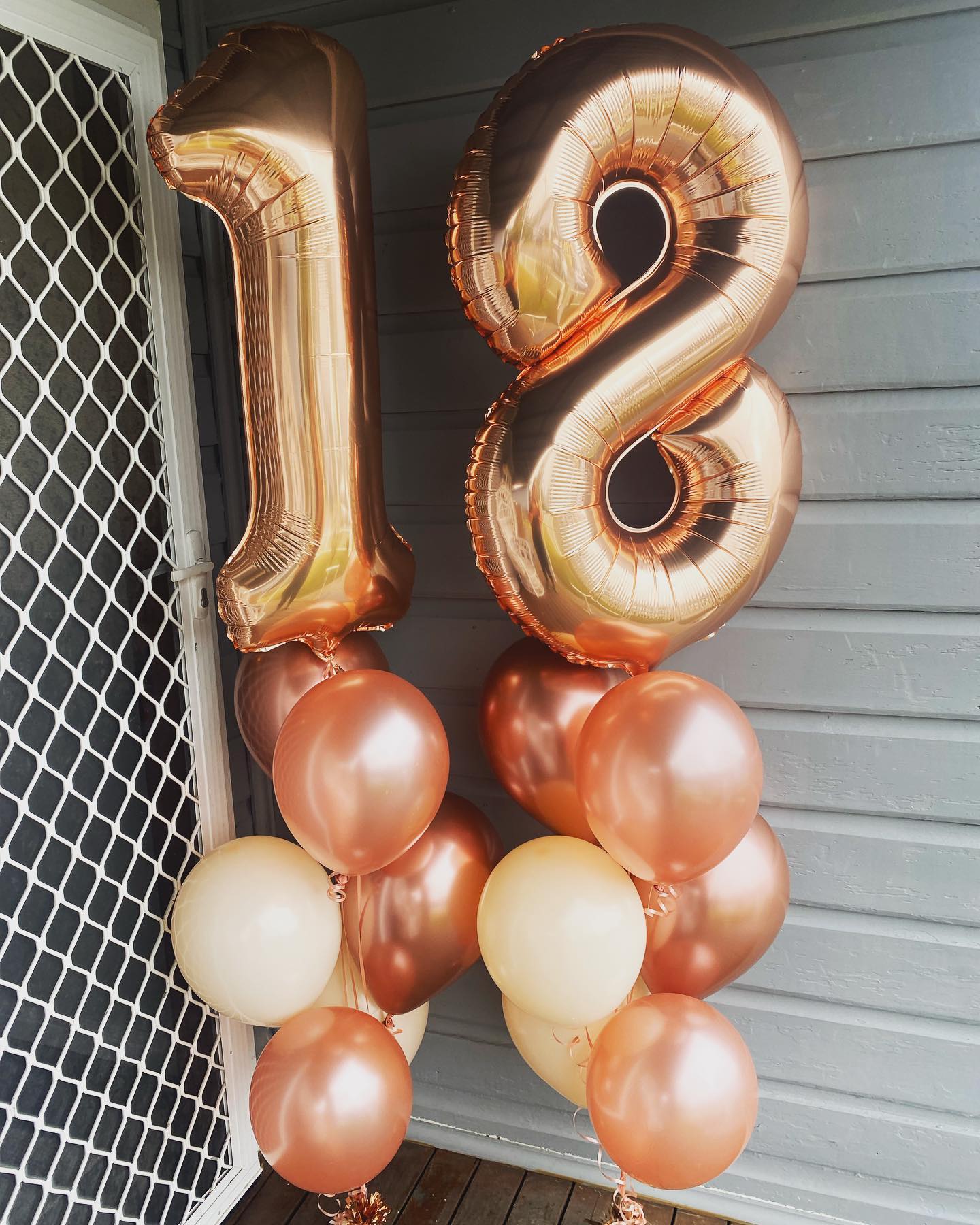 Two Rose Gold Number Bouquet
