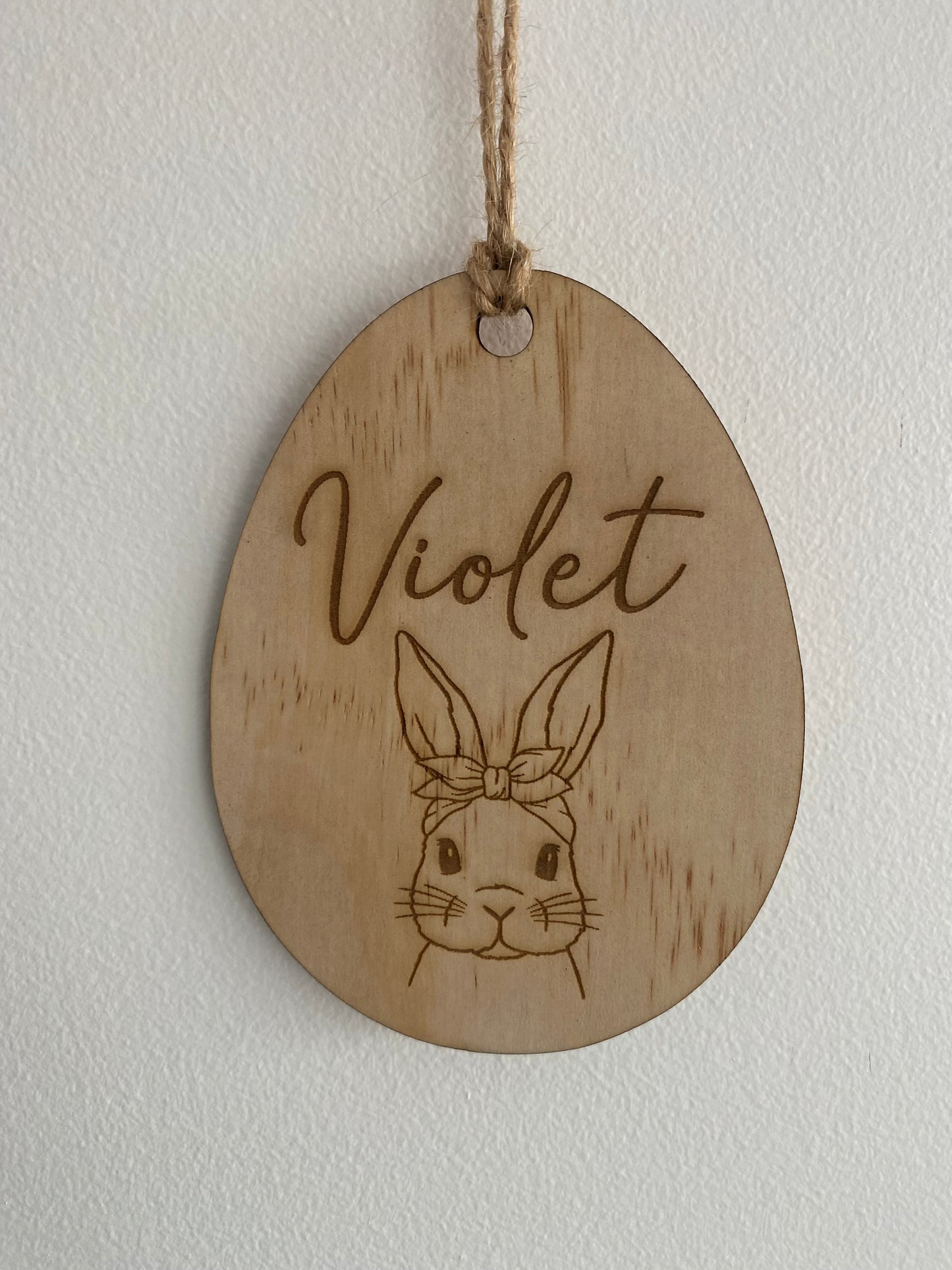 Personalised Wooden Easter Tags
