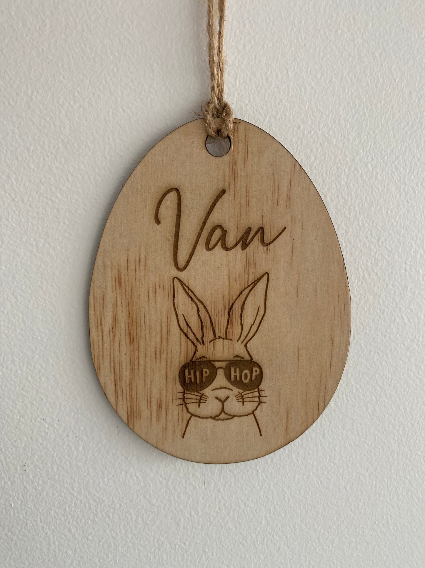 Personalised Wooden Easter Tags