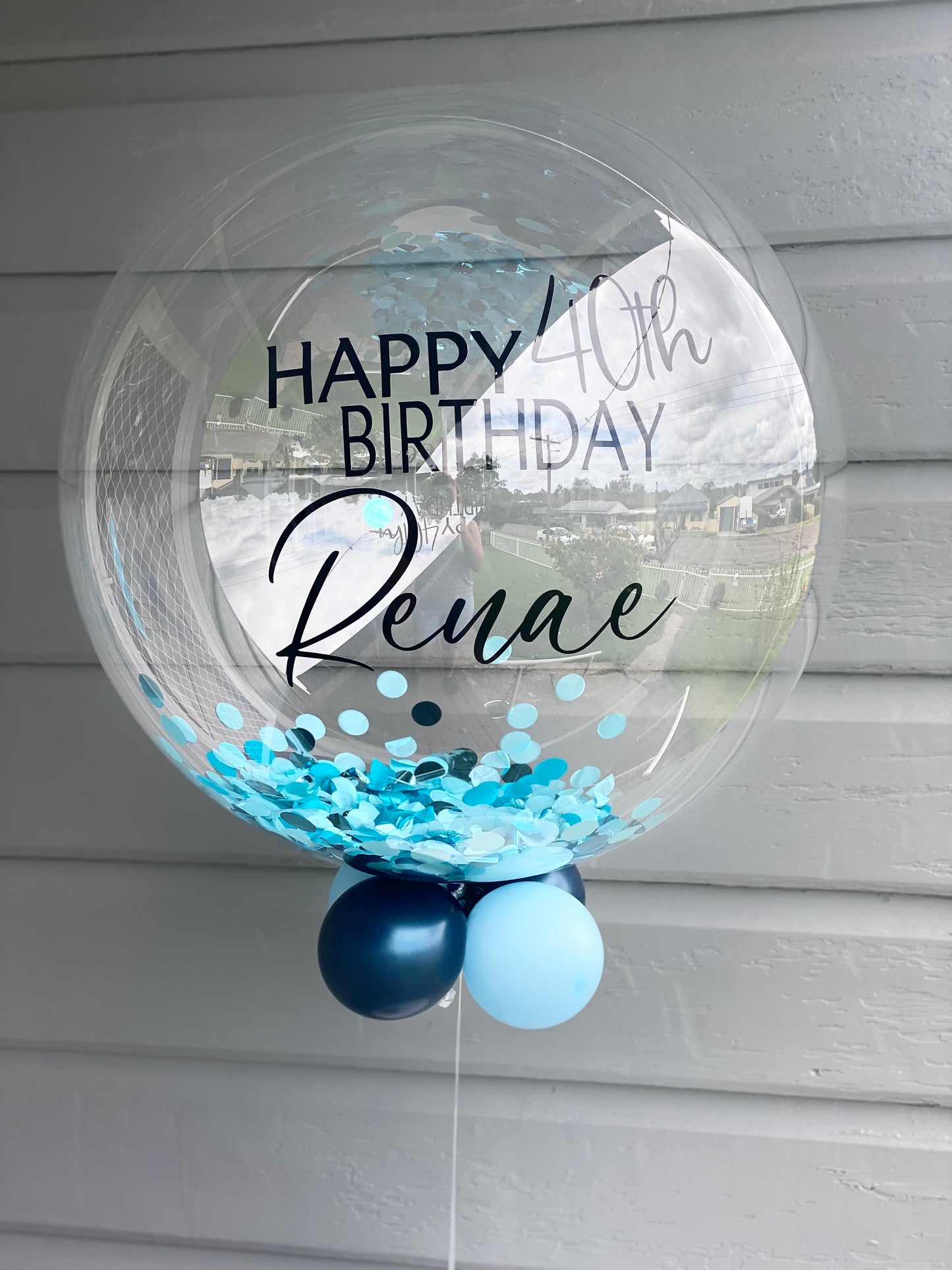 Personalised Bubble Table Centre Piece