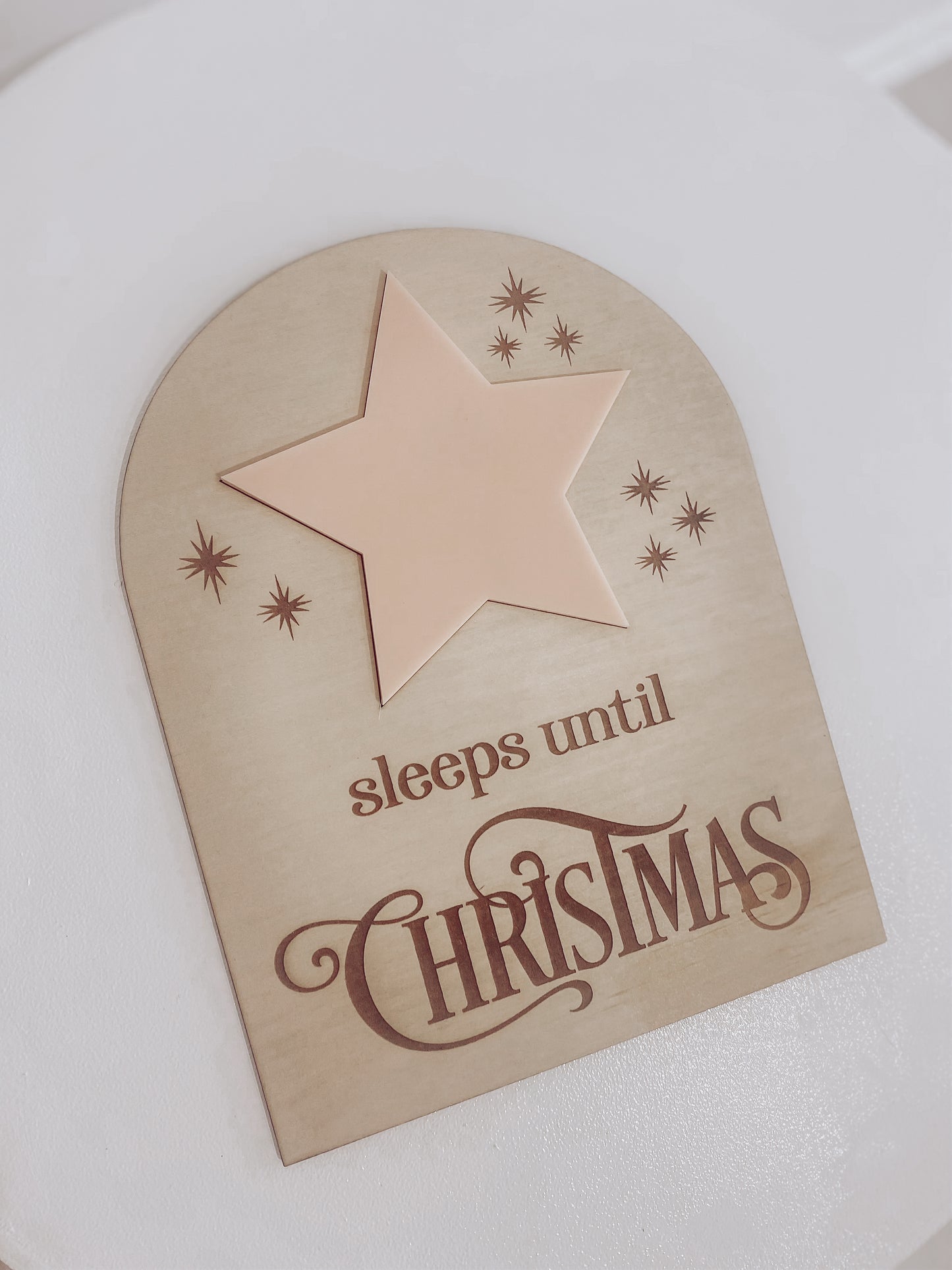 Sleeps to Christmas Plaque