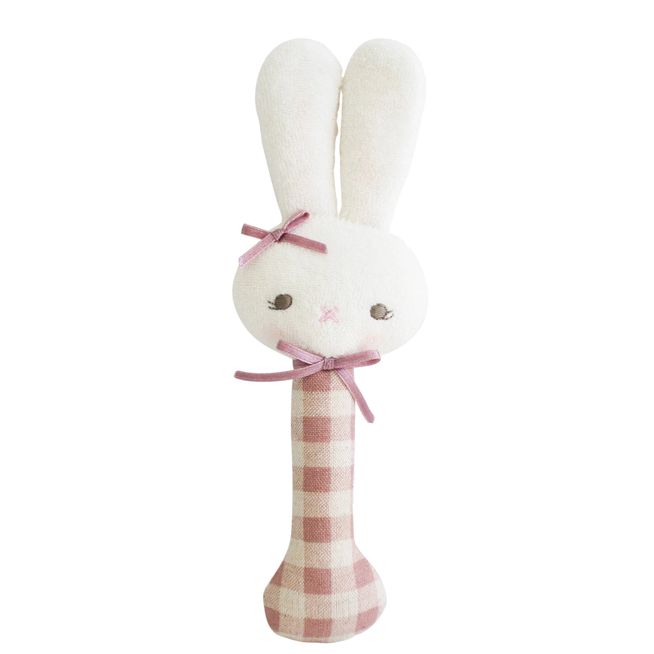 Bunny Rattle Rose Check