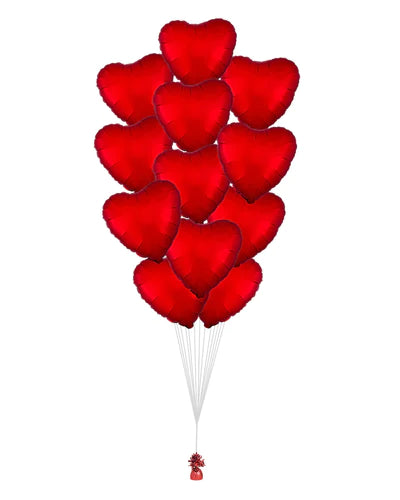 Dozen Heart Balloon Bouquet
